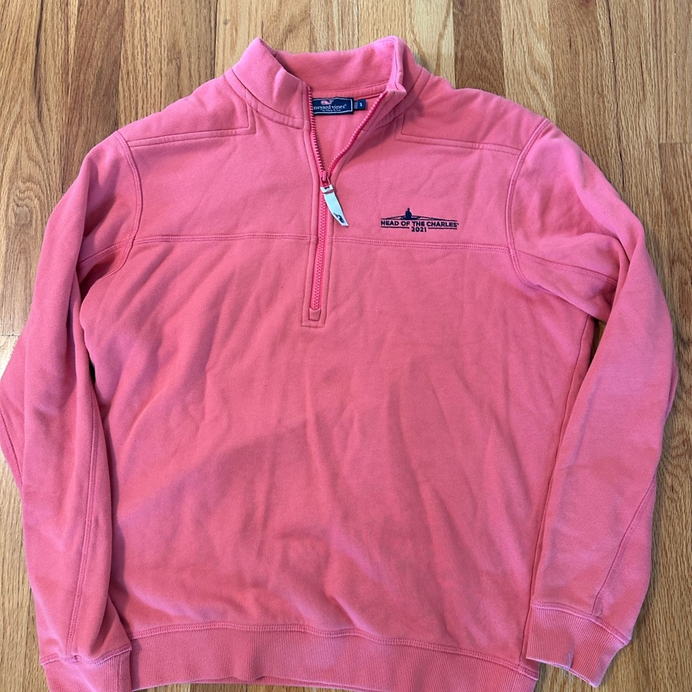 Vineyard Vines Pink Quarter-Zip Sweatshirt